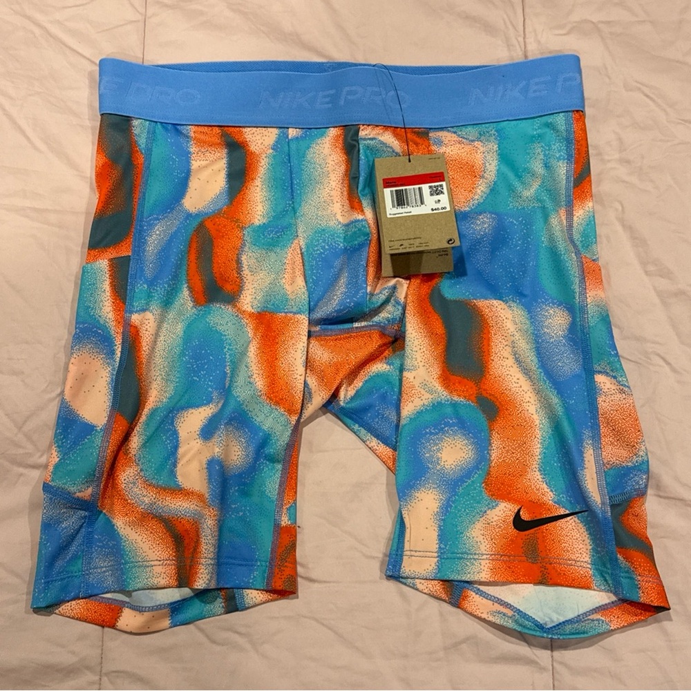 Nike Pro Dri-Fit Training Tight Shorts Mens Size Large HQ0223-664 Coral Blue